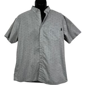 Molokai Surf‎ Aloha Gray Cotton Short Sleeve Shirt Mens Size XL
